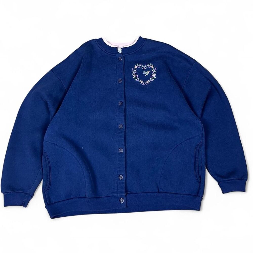 Unbranded Women's Blue and Navy Cardigan